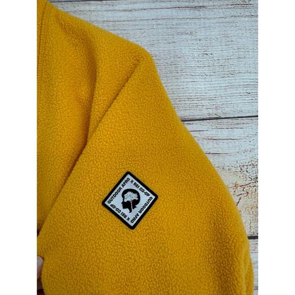 Outdoor Afro x REI Co-Op 1/4 Zip Fleece Pullover Womens Medium Yellow Black - Picture 4 of 16